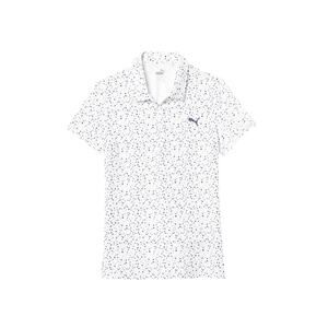 PUMA Girl's White Polka Dot Golf Polo - Size Small